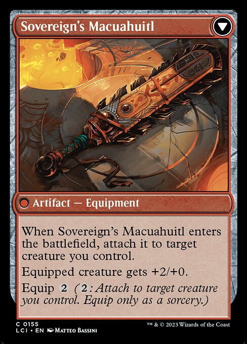 Idol of the Deep King // Sovereign's Macuahuitl (lci) — cara 2 de 2