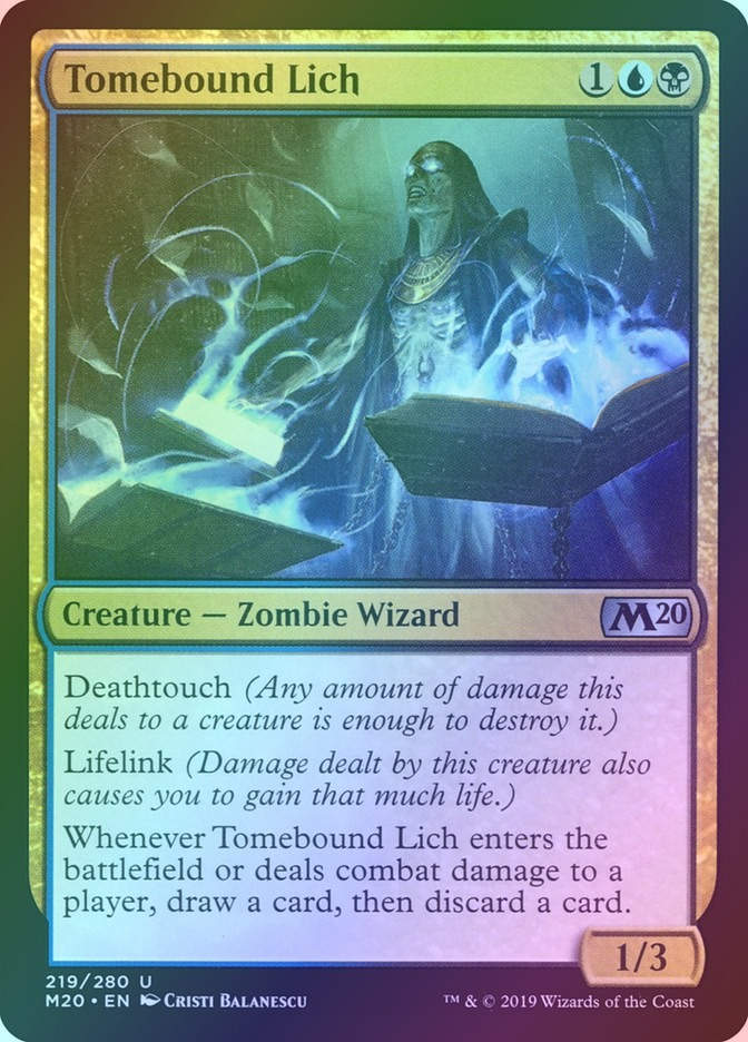 Tomebound Lich (M20) (219) / Foil