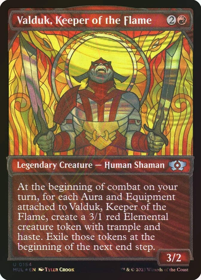 Valduk, Keeper of the Flame (MUL) (154) / Showcase / Halo Foil