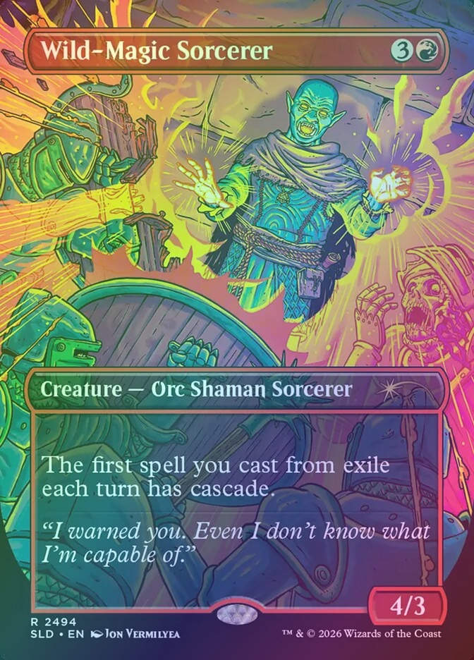 Wild-Magic Sorcerer (SLD) (2494) / Borderless / Foil