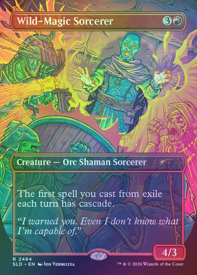 Wild-Magic Sorcerer (SLD) (2494) / Borderless / Foil