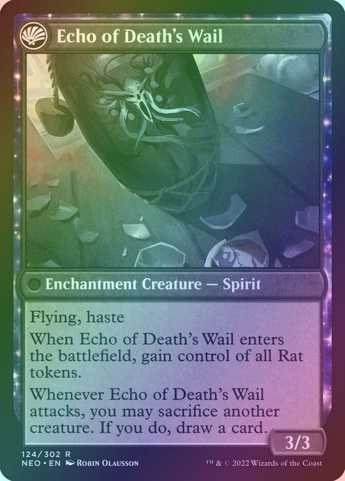 Tribute to Horobi // Echo of Death's Wail (NEO) (124) / Foil — cara 2 de 2