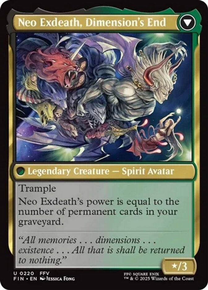Exdeath, Void Warlock // Neo Exdeath, Dimension's End (FIN) (220) — cara 2 de 2