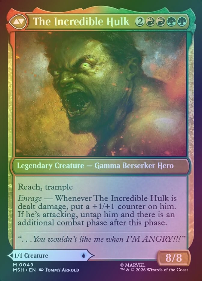 Bruce Banner // The Incredible Hulk (MSH) (49) / Foil — cara 2 de 2