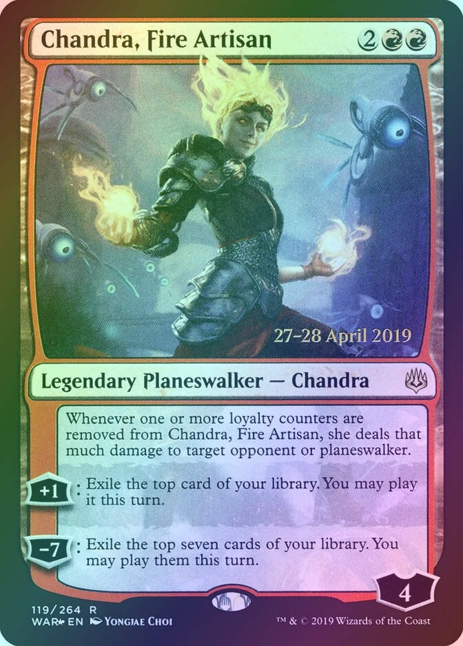 Chandra, Fire Artisan (PWAR) (119s) / Foil
