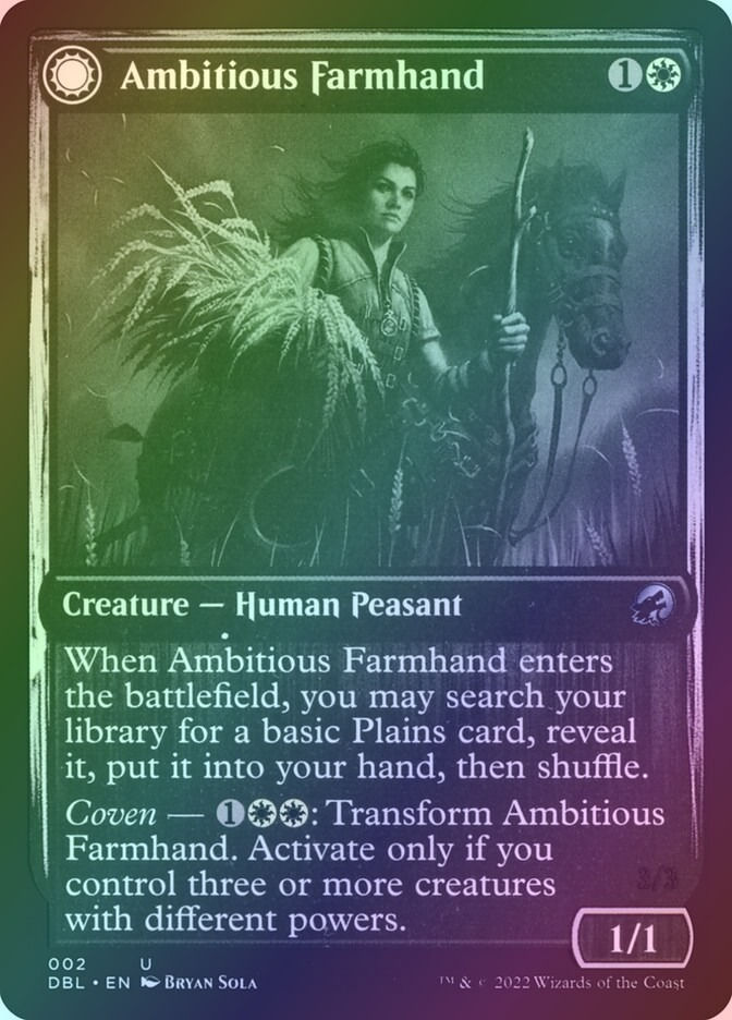 Ambitious Farmhand // Seasoned Cathar (DBL) (2) / Foil — cara 1 de 2