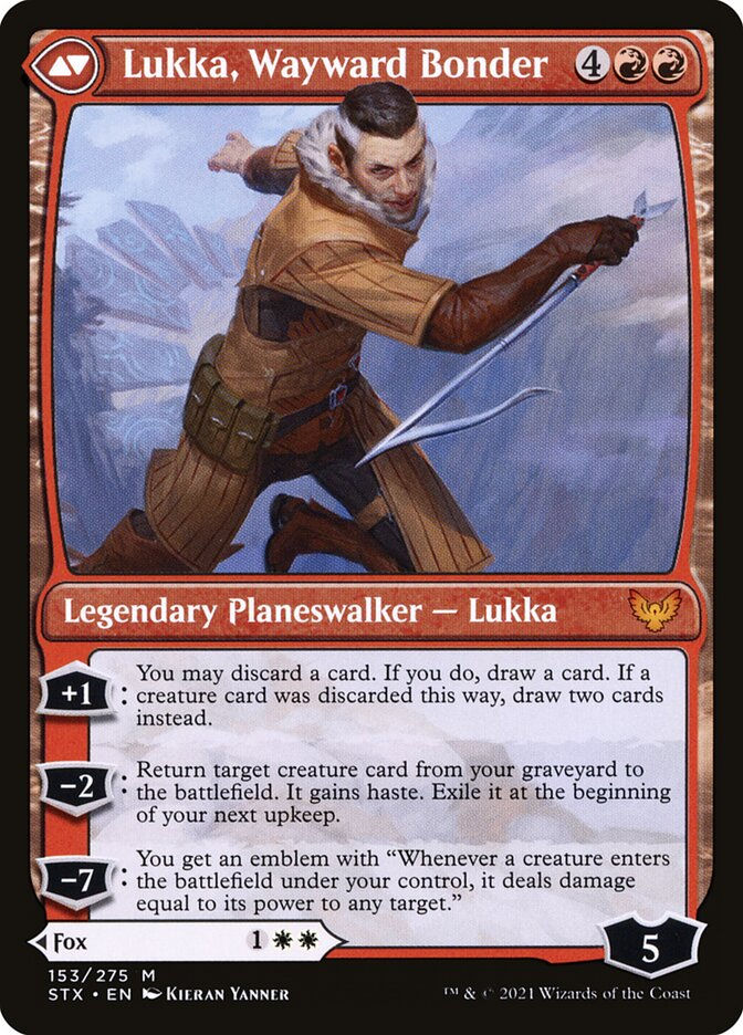 Mila, Crafty Companion // Lukka, Wayward Bonder (STX) (153) — cara 2 de 2