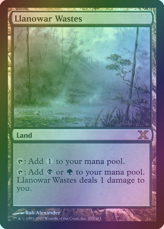 Llanowar Wastes (10E) (355) / Foil
