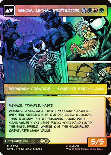 Eddie Brock // Venom, Lethal Protector (SPM) (224) / Showcase / Foil — cara 2 de 2