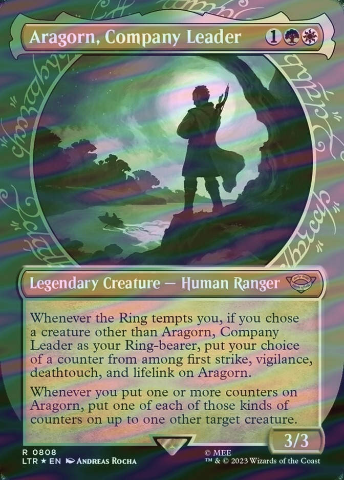 Aragorn, Company Leader (LTR) (808) / Borderless / Showcase / Surge Foil