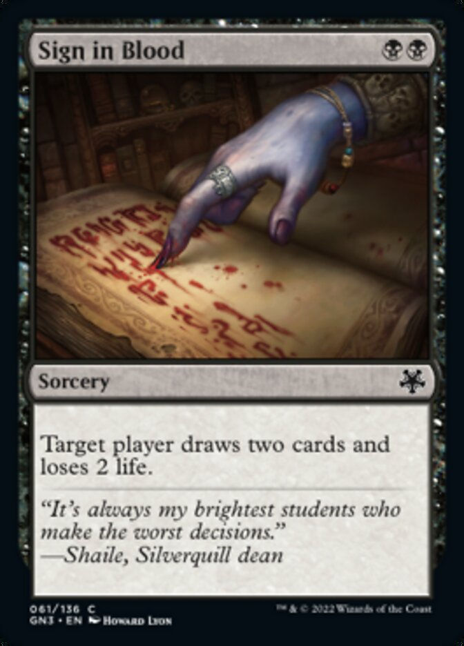 Sign in Blood (GN3)