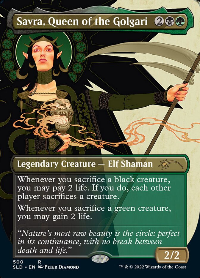 Savra, Queen of the Golgari (SLD) (500) / Borderless