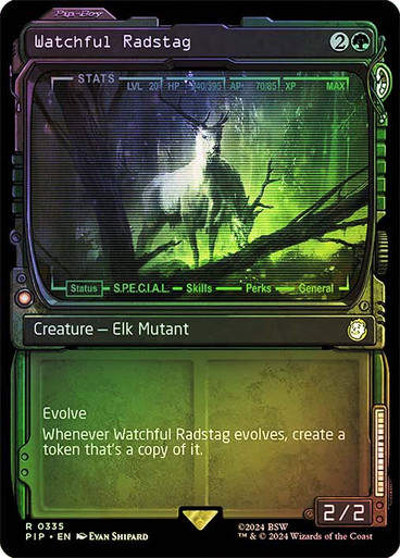 Watchful Radstag (pip) (335) / Showcase Foil