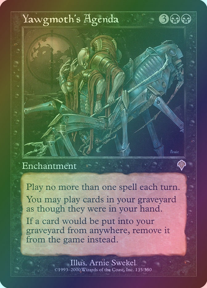 Yawgmoth's Agenda (INV) (135) / Foil