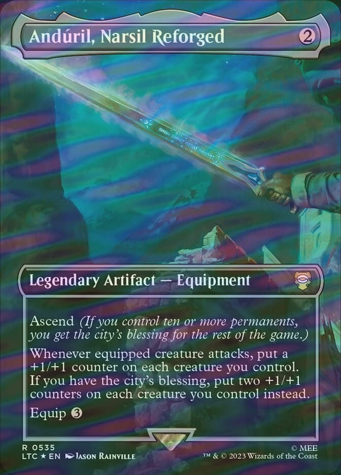Andúril, Narsil Reforged (LTC) (535) / Borderless / Surge Foil