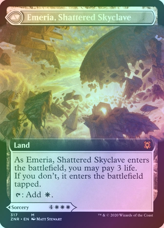 Emeria's Call // Emeria, Shattered Skyclave (ZNR) (317) / Extended Art / Foil — cara 2 de 2