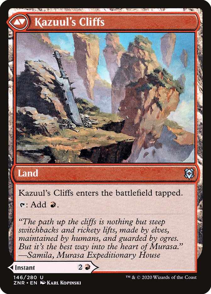 Kazuul's Fury // Kazuul's Cliffs (ZNR) (146) — cara 2 de 2