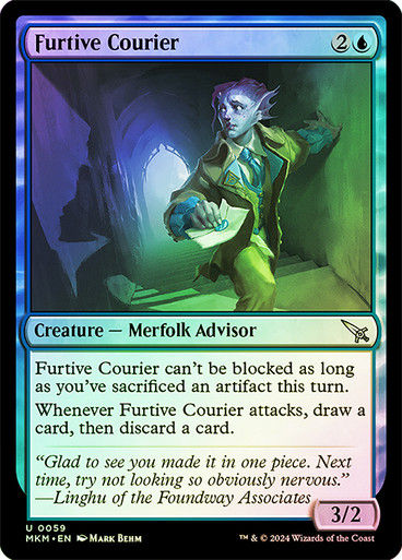 Furtive Courier (mkm) (59) / Foil