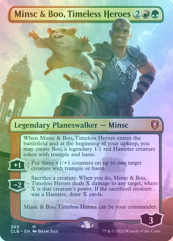 Minsc & Boo, Timeless Heroes (CLB) (363) / Borderless / Foil