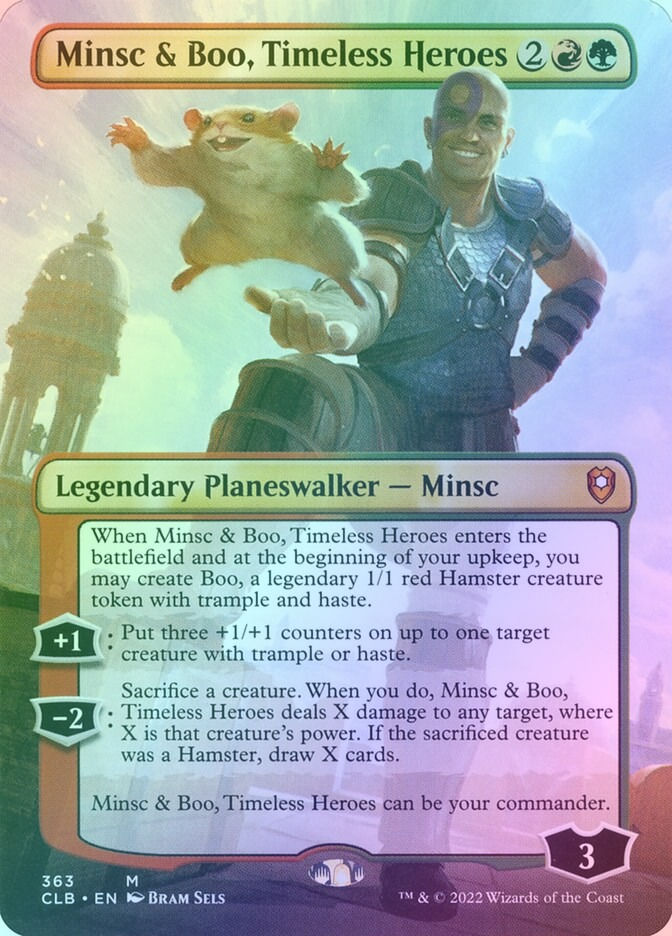 Minsc & Boo, Timeless Heroes (CLB) (363) / Borderless / Foil