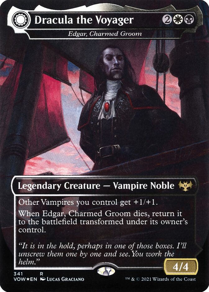 Edgar, Charmed Groom // Edgar Markov's Coffin (VOW) (341) / Borderless — cara 1 de 2