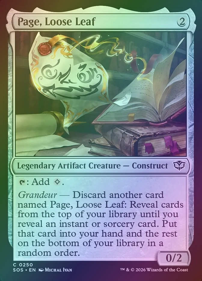 Page, Loose Leaf (SOS) (250) / Foil