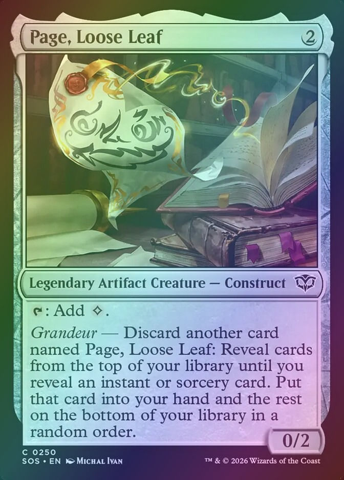 Page, Loose Leaf (SOS) (250) / Foil