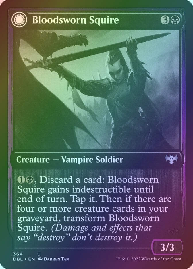 Bloodsworn Squire // Bloodsworn Knight (DBL) (364) / Foil