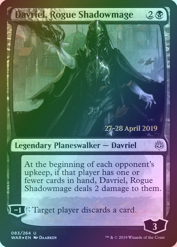 Davriel, Rogue Shadowmage (PWAR) (83s) / Foil