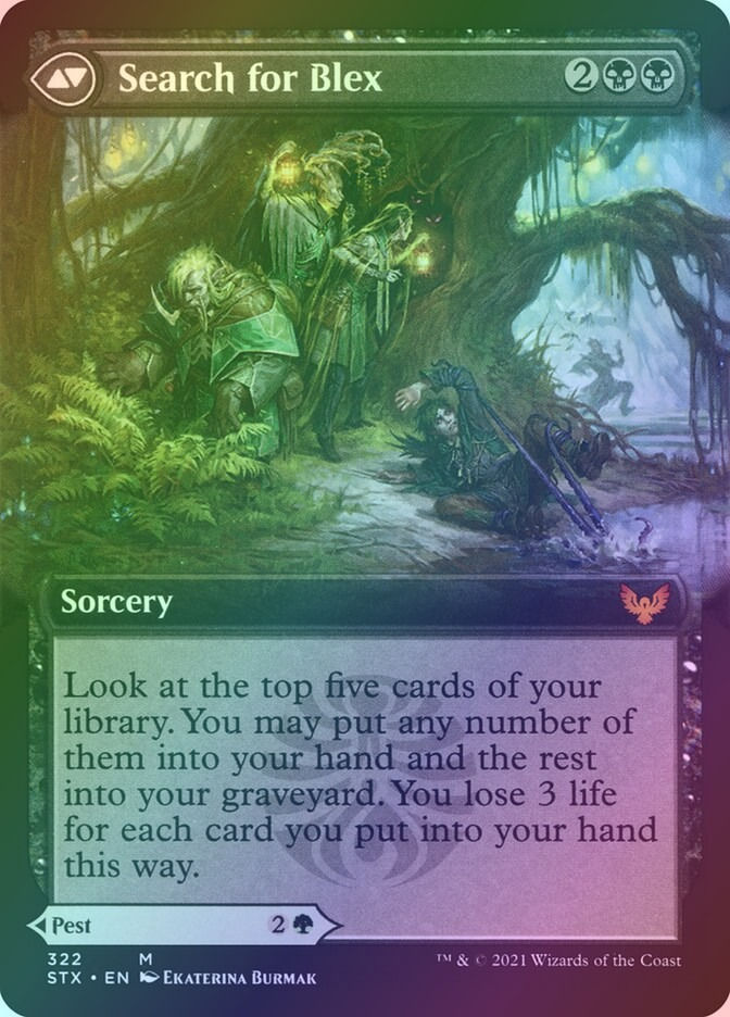 Blex, Vexing Pest // Search for Blex (STX) (322) / Extended Art / Foil — cara 2 de 2