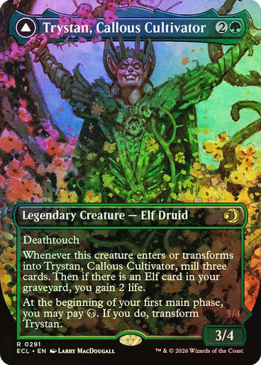Trystan, Callous Cultivator // Trystan, Penitent Culler (ECL) (291) / BL / Foil