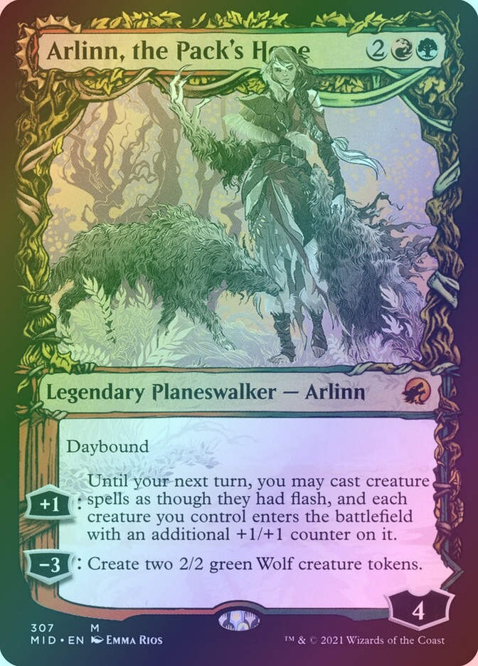 Arlinn, the Pack's Hope // Arlinn, the Moon's Fury (MID) (307)