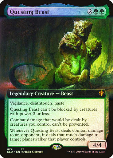 Questing Beast (ELD) (372) / Extended Art / Foil