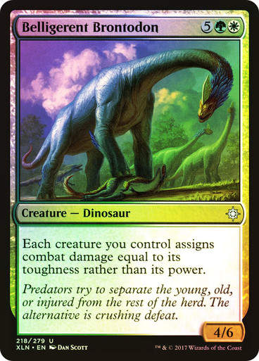 Belligerent Brontodon (XLN) (218) / Foil
