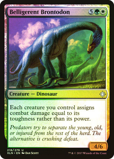 Belligerent Brontodon (XLN) (218) / Foil