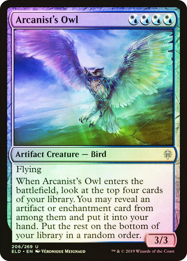 Arcanist's Owl (ELD) (206) / Foil