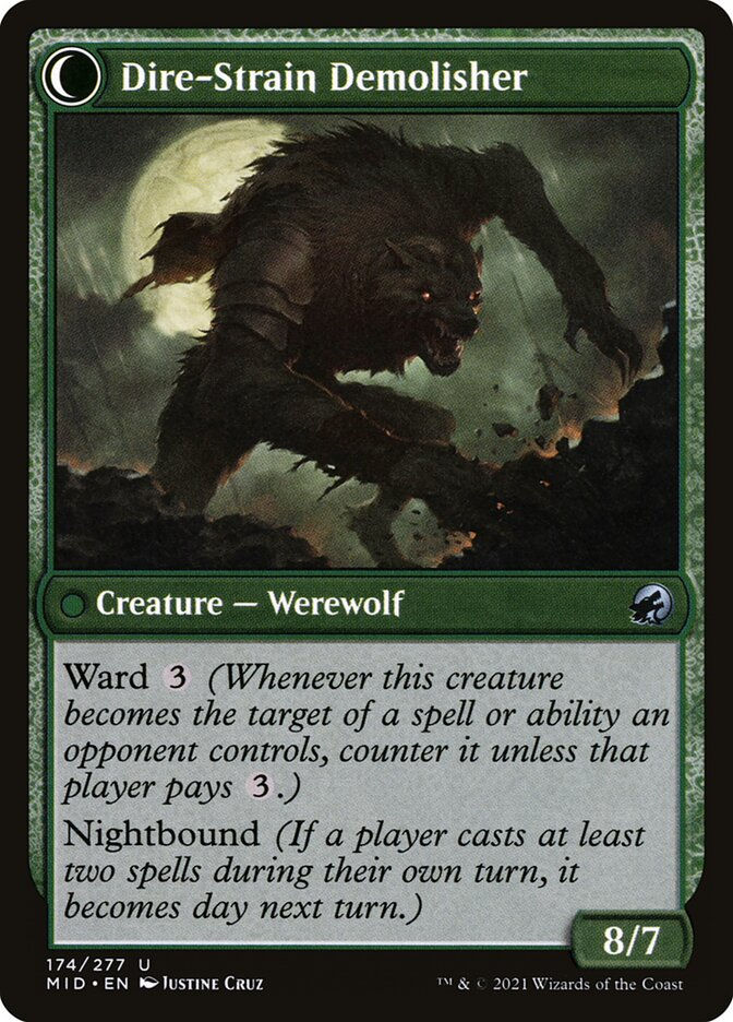 Burly Breaker // Dire-Strain Demolisher (MID) (174) — cara 2 de 2