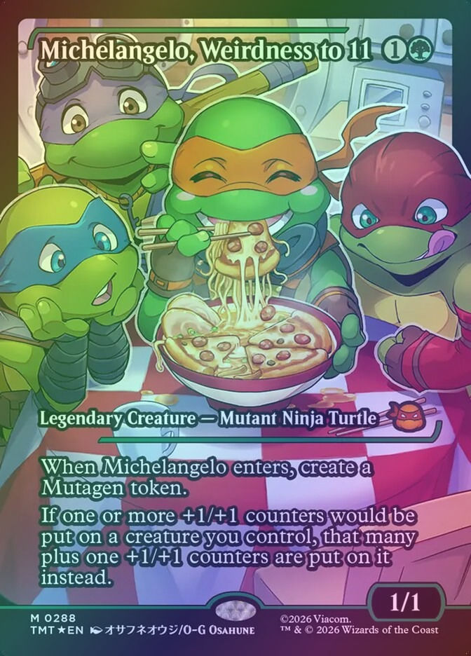 Michelangelo, Weirdness to 11 (TMT) (288) / Showcase / Foil