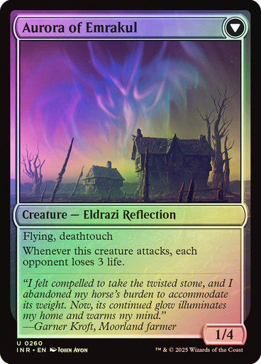 Cryptolith Fragment // Aurora of Emrakul (INR) (260) / Foil — cara 2 de 2