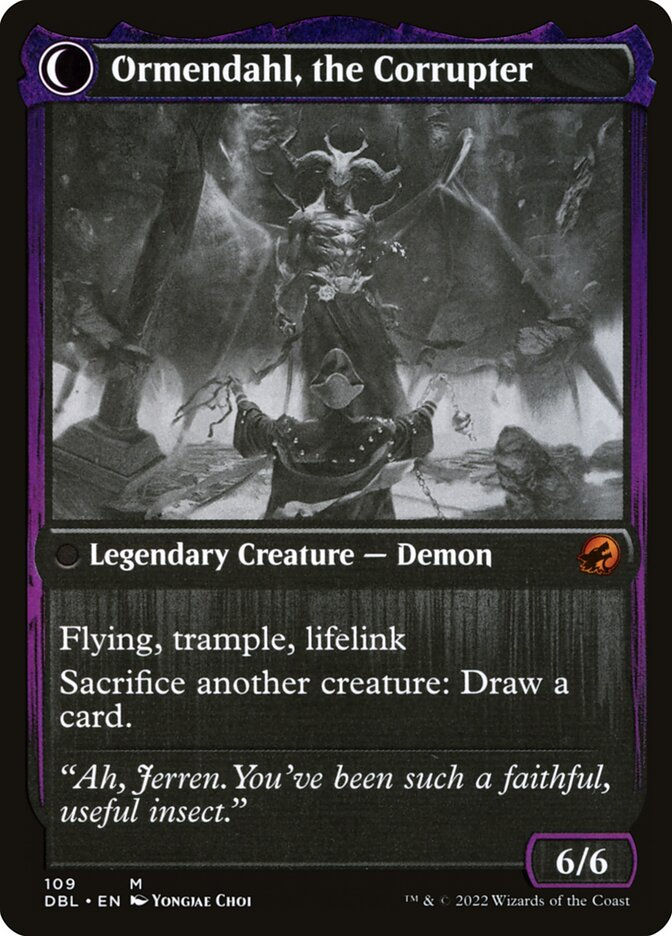 Jerren, Corrupted Bishop // Ormendahl, the Corrupter (DBL) (109) — cara 2 de 2