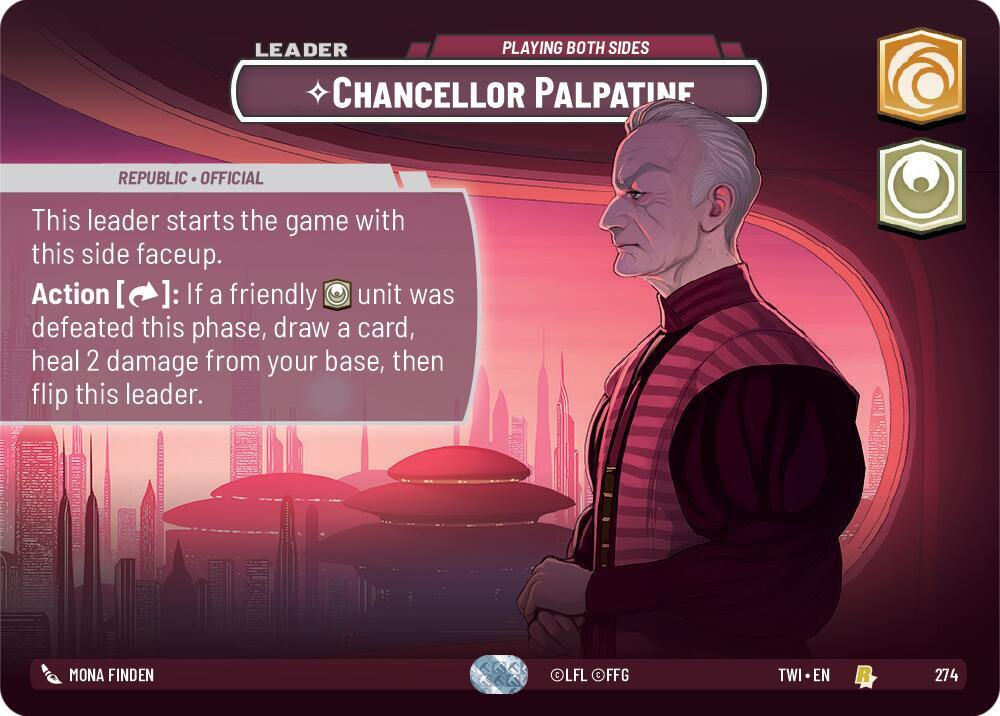 Chancellor Palpatine - Playing Both Sides (Showcase) (TWI) (274) / Foil