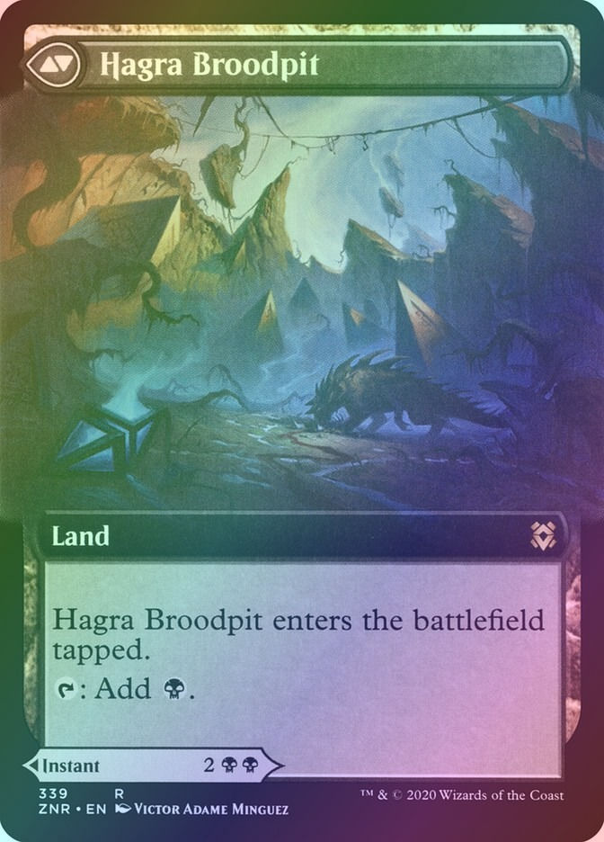 Hagra Mauling // Hagra Broodpit (ZNR) (339) / Extended Art / Foil — cara 2 de 2