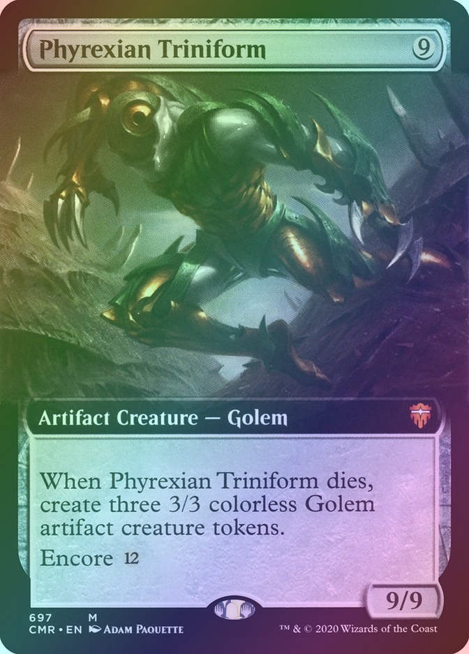 Phyrexian Triniform (CMR) (697) / Extended Art / Foil