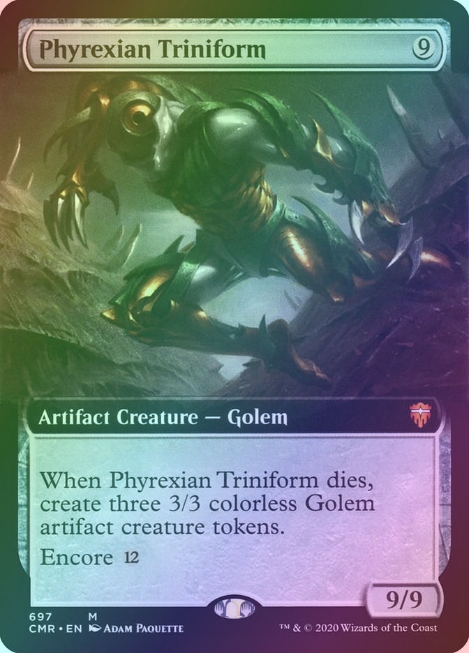 Phyrexian Triniform (CMR) (697) / Extended Art / Foil