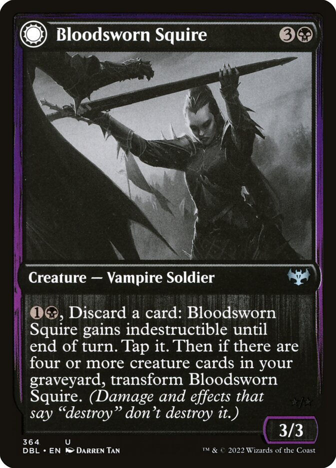 Bloodsworn Squire // Bloodsworn Knight (DBL) (364) — cara 1 de 2
