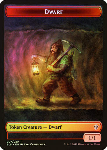 Dwarf Token // Food Token (#17) (TELD) / Foil