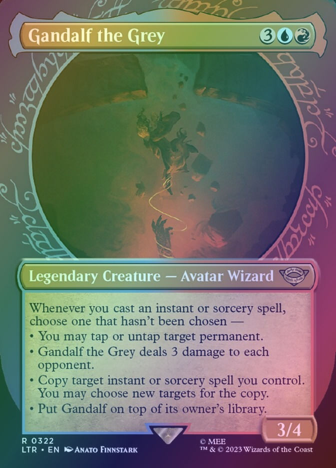 Gandalf the Grey (LTR) (322) / Borderless / Showcase / Foil