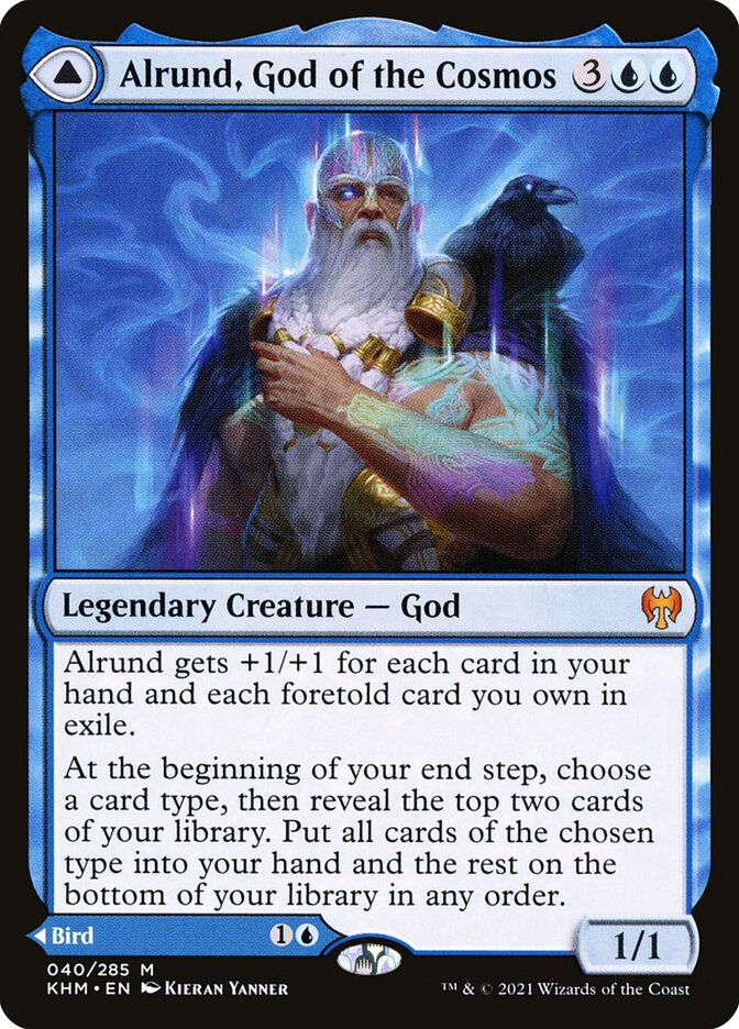 Alrund, God of the Cosmos // Hakka, Whispering Raven (KHM) (40) — cara 1 de 2