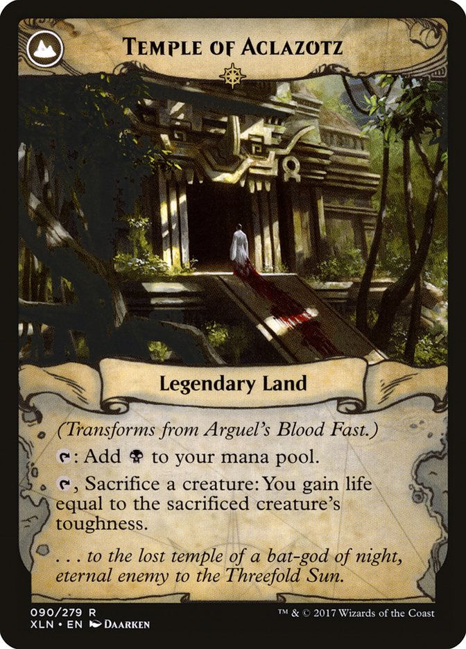 Arguel's Blood Fast // Temple of Aclazotz (XLN) (90) — cara 2 de 2