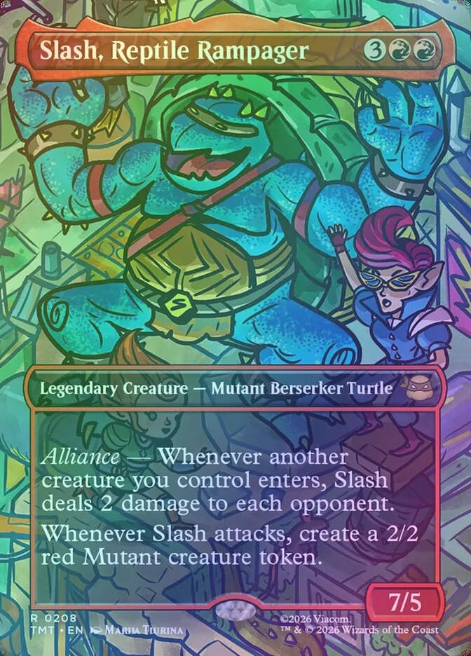 Slash, Reptile Rampager (TMT) (208) / Borderless / Foil